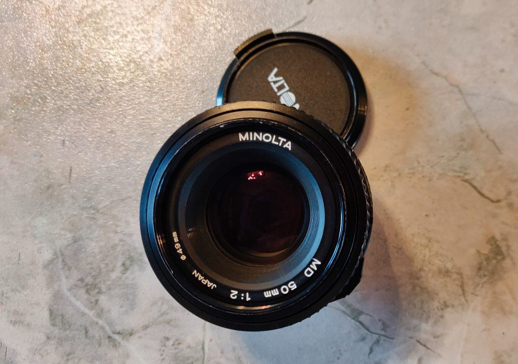 Minolta 50mm F2.8, Front lens.