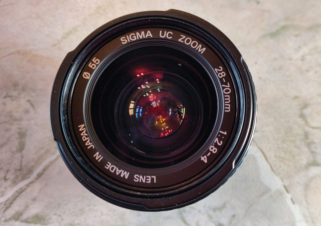 Sigma 24|70, F2.8-4.0, Front lens
